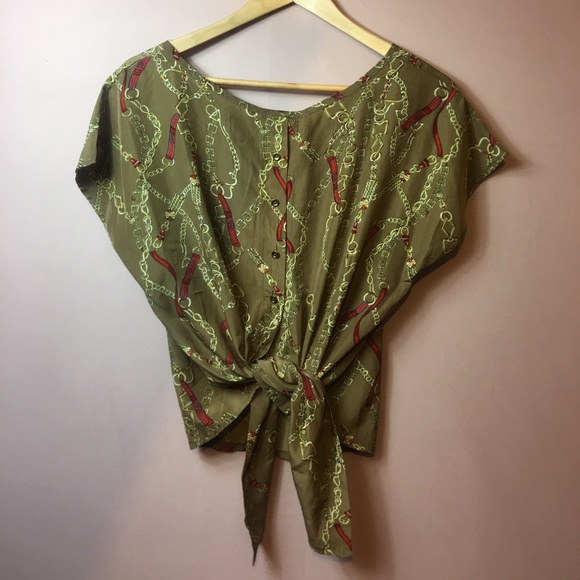 GOLD ‘COTTON CANDY’ CROP SUMMER SHIRT!! - Picture 3 of 7